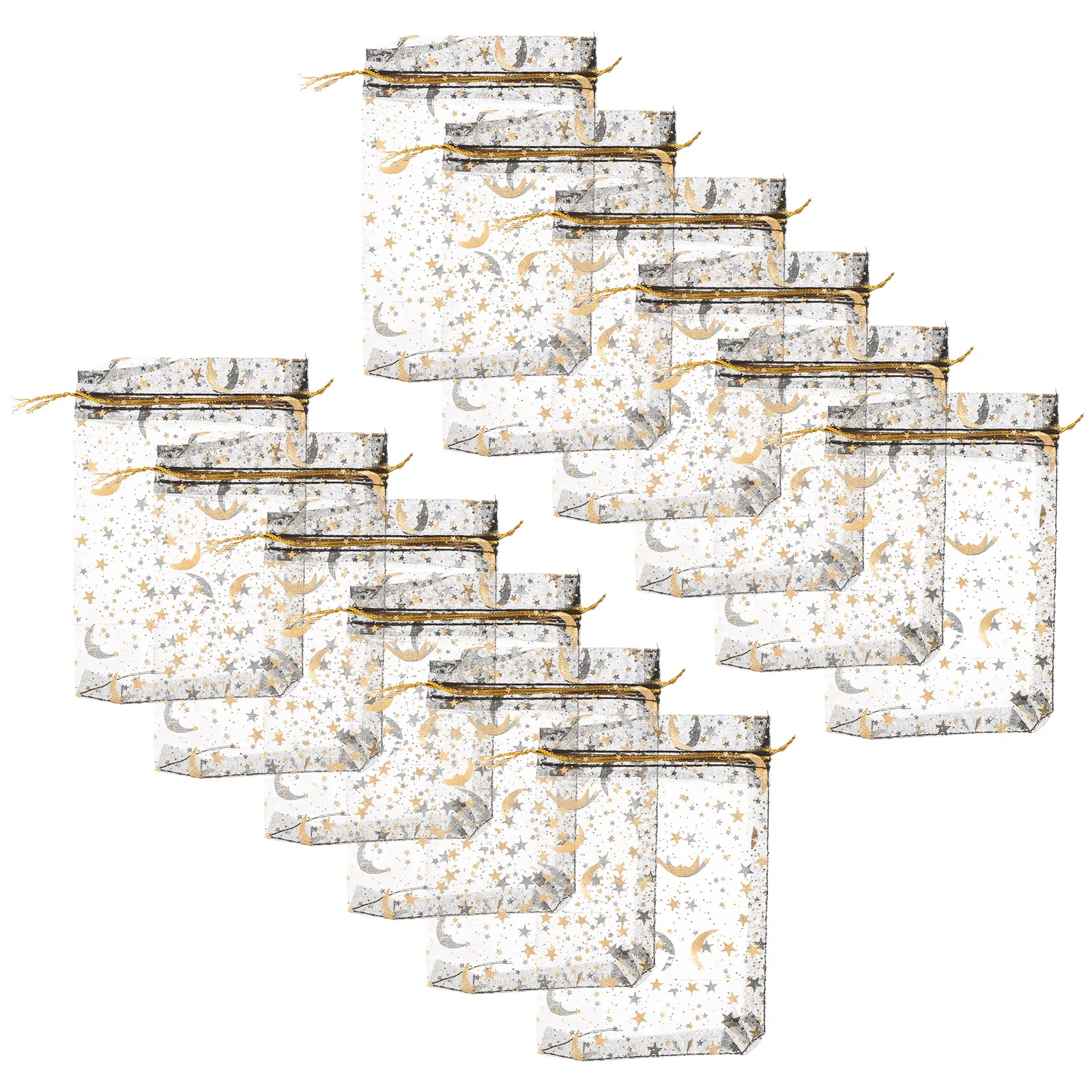 

100pcs Black Drawstring Bags 10x15cm Jewelry Gift Sachet Pouches for Wedding Party Baby Shower Christmas Lightweight