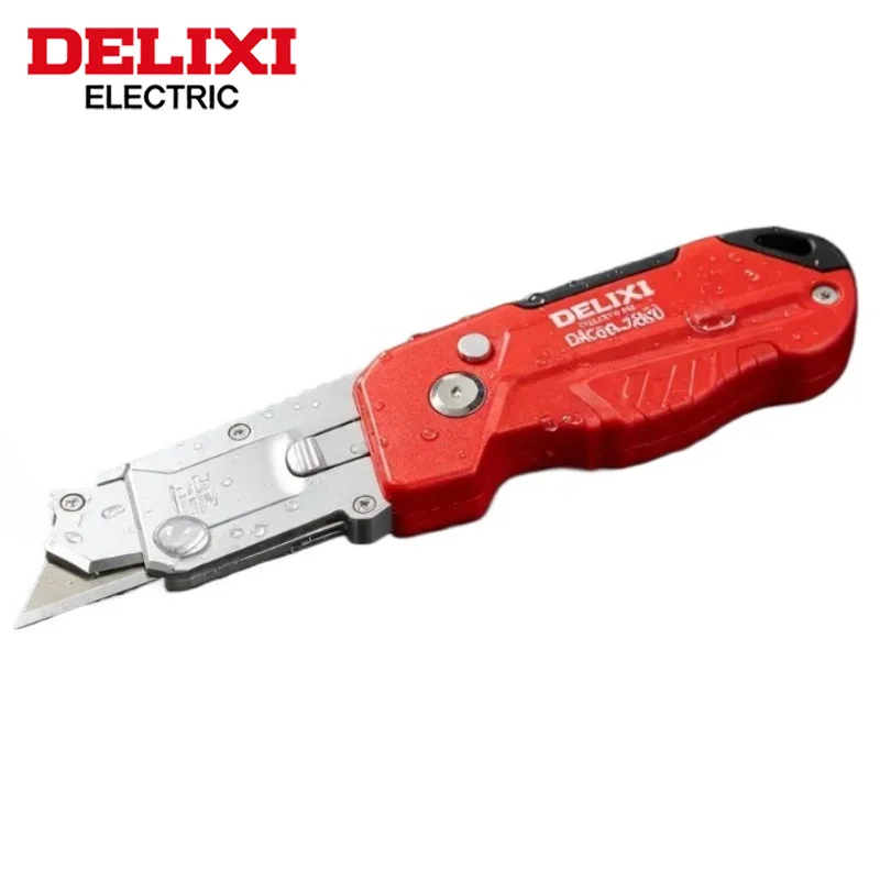 DELIXI 2 in 1 Foldable Utility Knife Scraper Stainless Steel Blade Home Decoration Glue Removal Hand Tool