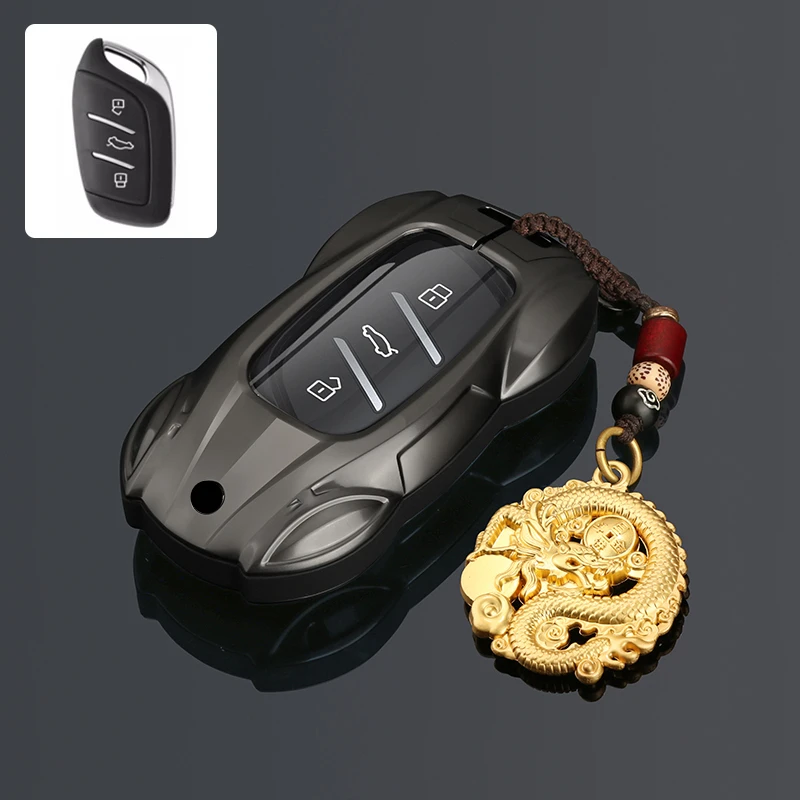 

Metal Car Remote Key Cover Case Holder Shell Protector Keychain Styling Fob For MG New ZS EV MG4 MULAN eHS MG5 MGi5 MG6 EZS 2025