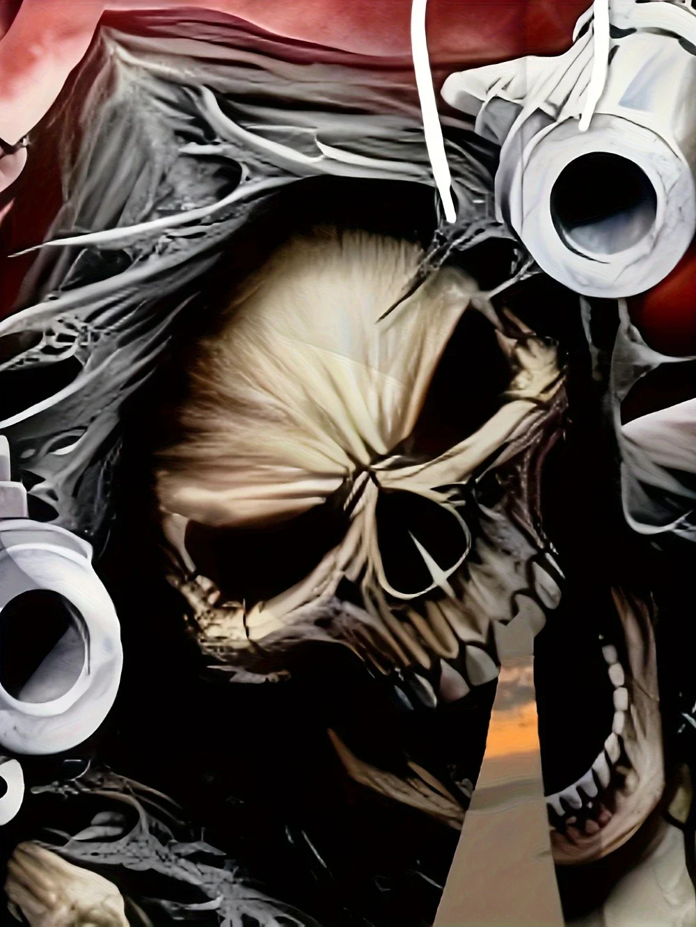 شورت شاطئ رجالي مطبوع عليه جمجمة خفيف الوزن وملمس ناعم صيفي كاجوال بنطال رياضي لكرة السلة وصيد الأسماك والأنشطة الخارجية #2