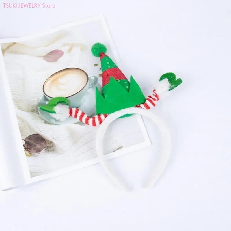 62KE Long Lanh Mũ Giáng Sinh Cây Băng Đô Lấp Lánh Cho Bé Hoạt Hình Mũ Giáng Sinh