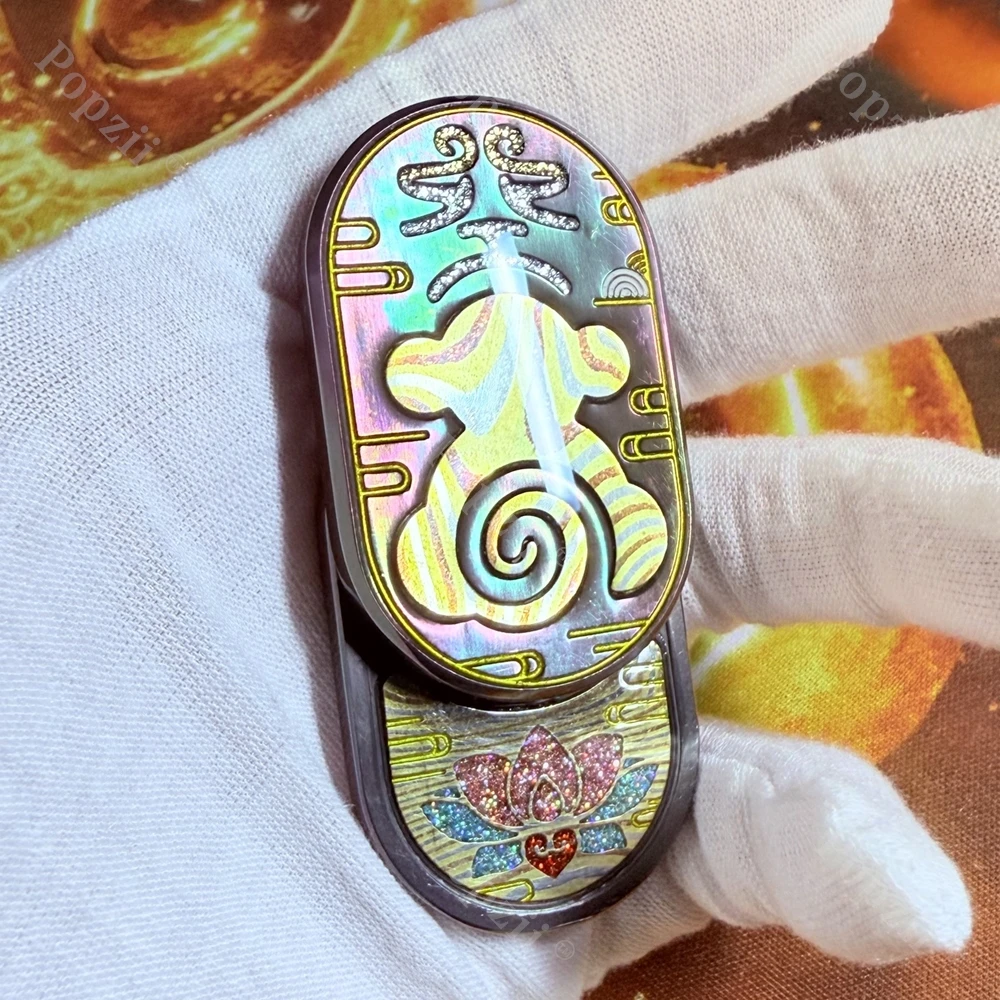 WUKONG EDC Mechanical Fidget Slider Rotates Left and Right 360° Zirconium Coating Adults Stress Relief Toy Decompression Toy