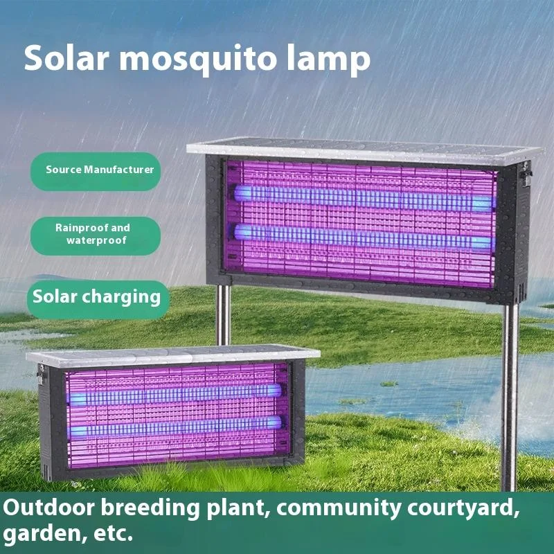 Picture 4: High Efficiency Outdoor Solar Powered  UV Light For Farm Courtyard Patio LED Mosquito Killer Lamp Garden Courtyard