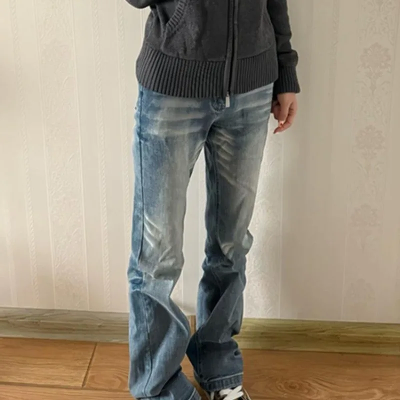 

Новые джинсы-клеш 2026 года в американском ретро-стиле Spice Girl, с низкой посадкой, узкие, прямые, облегающие, тонкие, эластичные, осенние