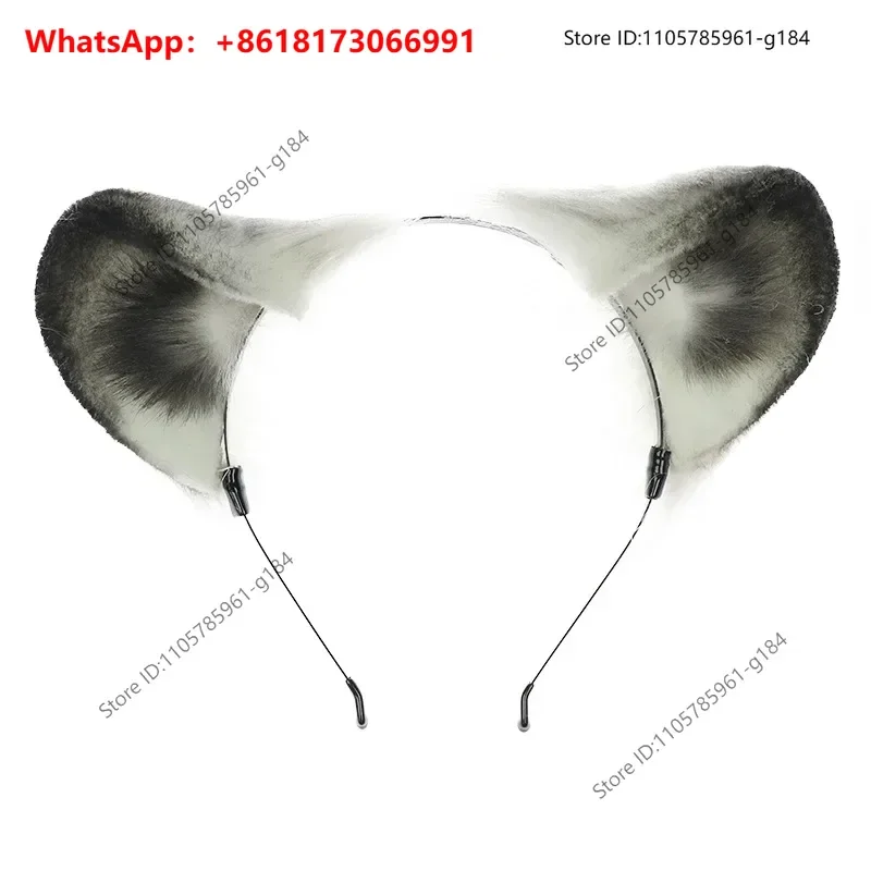 Ark operator's bear ear hair hoop handcrafted simulation plush animal ear headwear party comic exhibition hair accessories