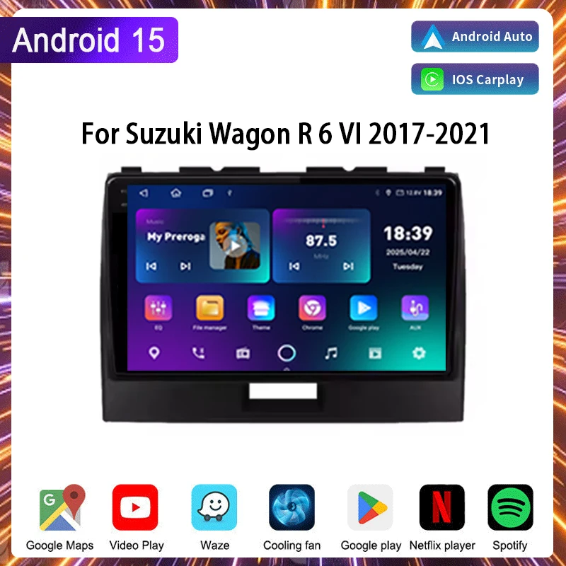 

Car Radio For Suzuki Wagon R 6 VI 2017-2021 Wireless Carplay Android Auto Car Multimedia Video Player Navigation Stereo DSP 5G