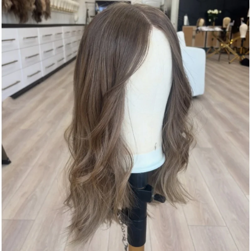 

Loose Wave Middle Part Brown Synthetic Hair Lace Front Wig For Women Straight Dark Brown Wig Synthetic Wigs Middle Part Wig