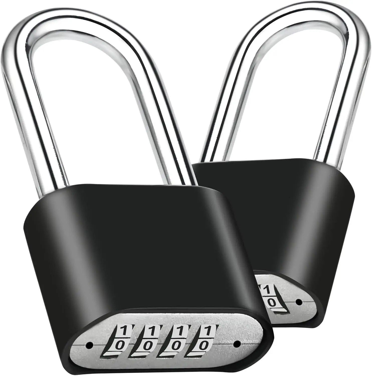 

2 Pack 4-Digit Combination Lock, Heavy Duty Padlock for Outdoor Gate, Fence, Locker, Sheds