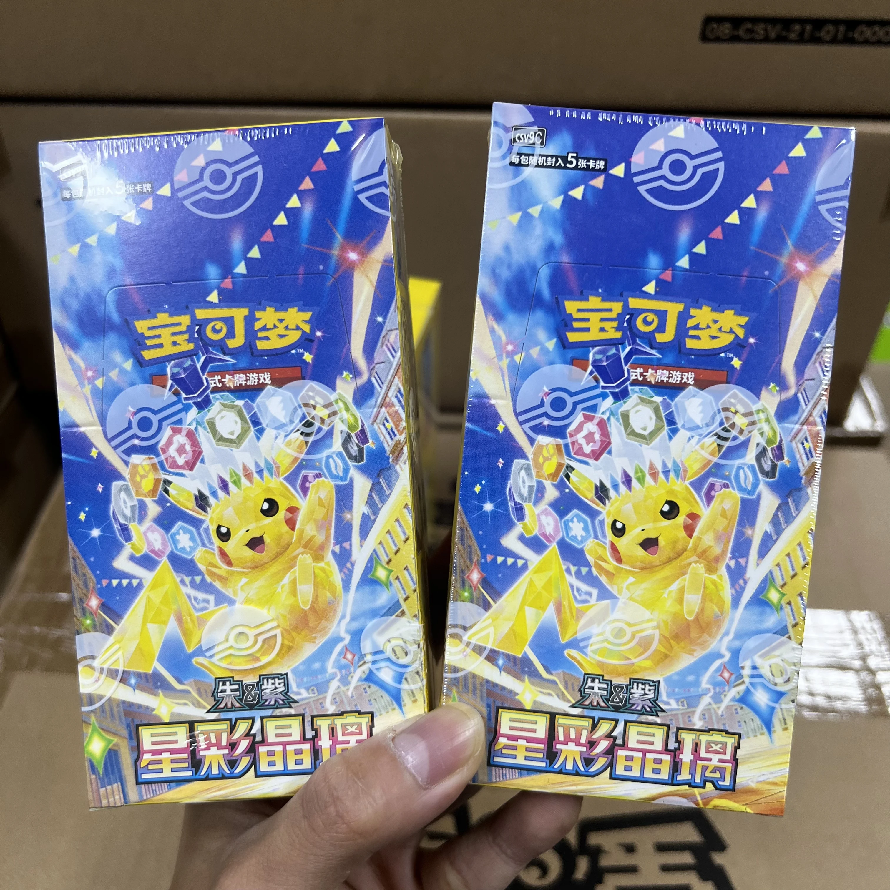New Arrival Original Pokemon Trading Card Game Booster Pack Coin Set 17.0 Stellar Crystal Ex Collection Cards Birthday Gift