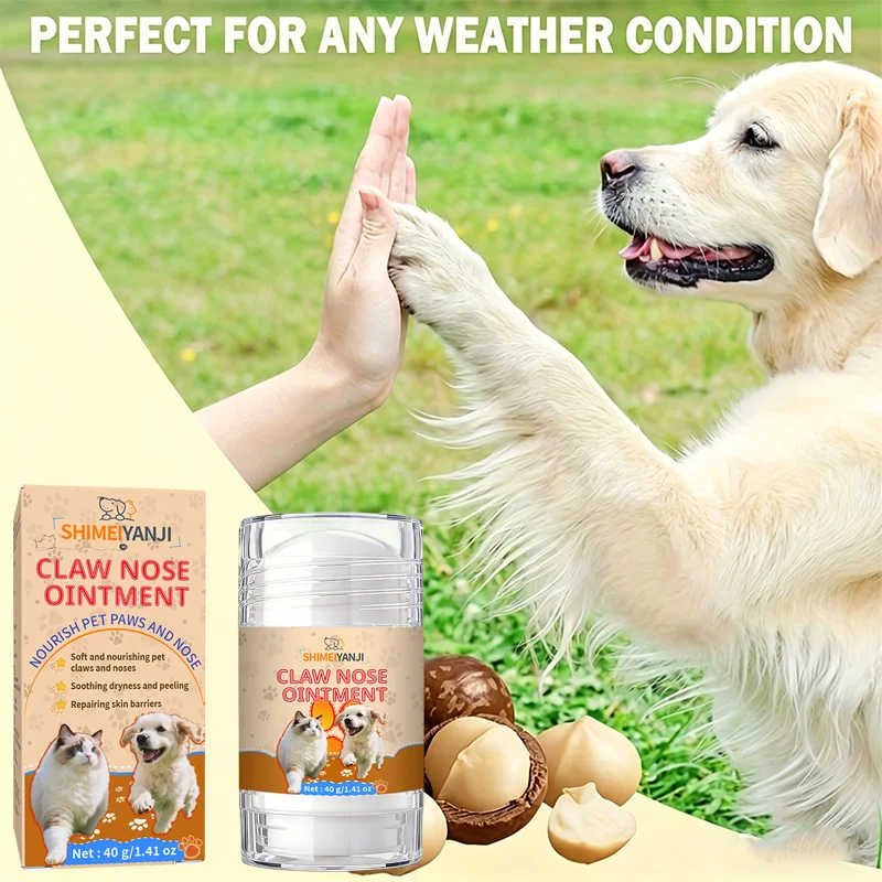pet paw and nose care balm moisturizes dog paws and forms an invisible barrier to protect and prevent dry.