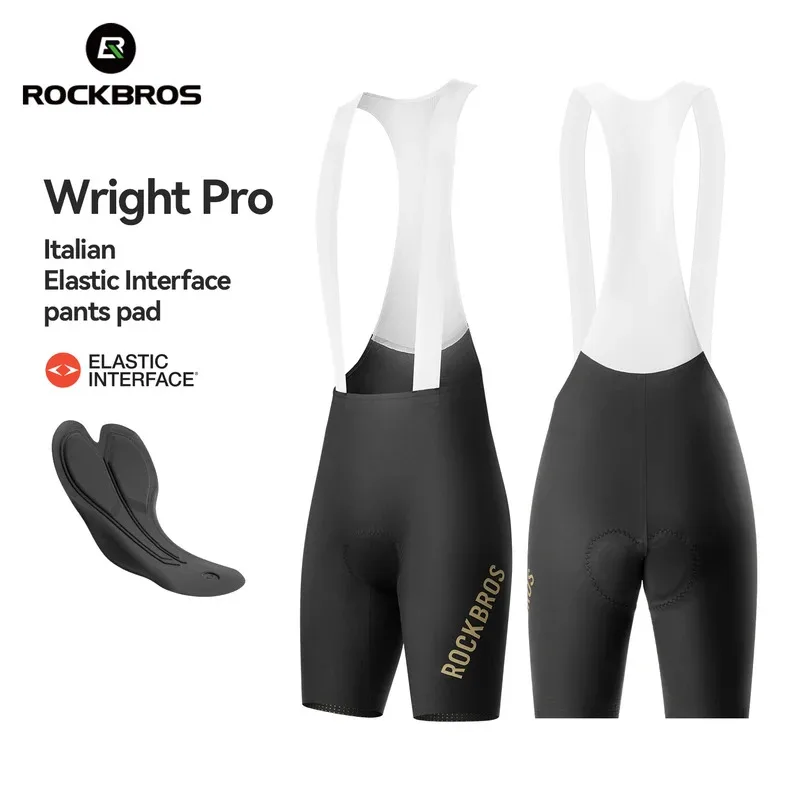 

ROCKBROS Men's Cycling Bib Shorts Men Seamless Breathable Biking Bicycle Bibs Pants MTB Cycling Clothing Sponge Pad Padding