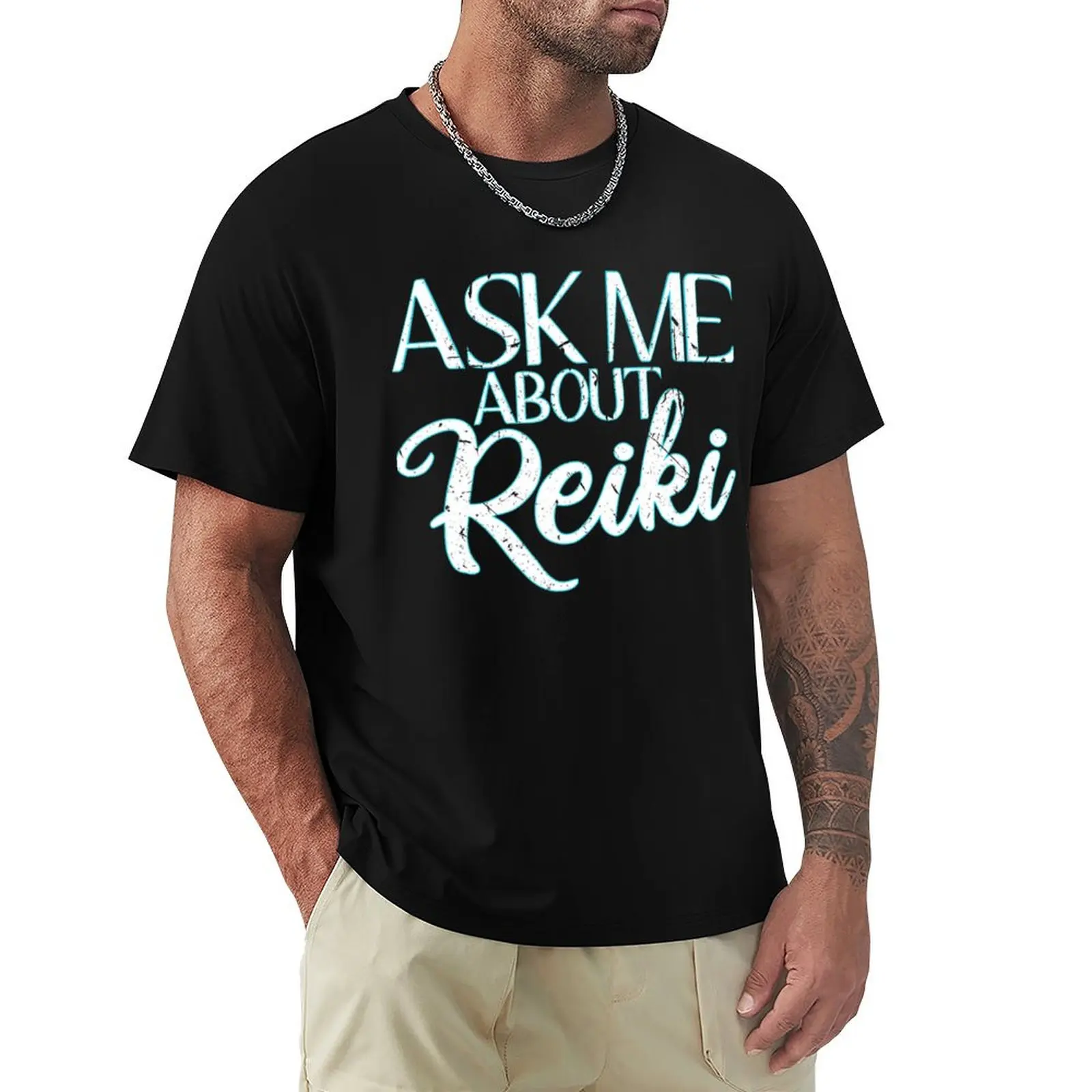 Ask Me About Reiki Healing Energy Healer Master Holistic T-Shirt Lightweight Sport Basic T-Shirt
