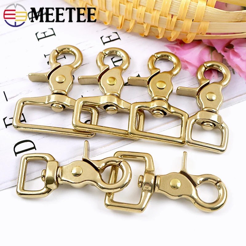 

1/2Pcs 14-38mm Solid Brass Buckle Metal Lobster Buckles for Backpack Strap Keychain Snap Hook Carabiner DIY Bags Accessories