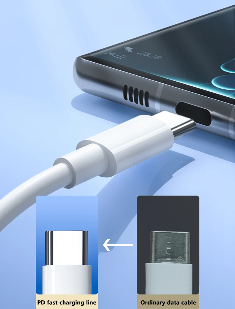 PD 60W Type C to Type C Cable For iPhone 15 16 Fast Charging For Samsung Xiaomi Huawei Type C Data Phone Accessories 1M 2M