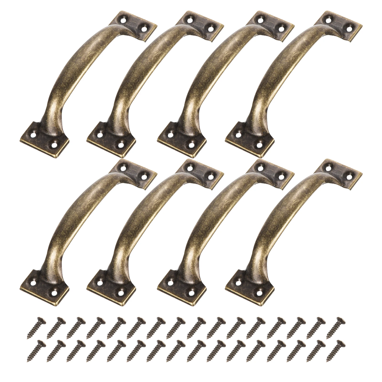 8pcs 5 Inches Gate Handle Metal Vintage Door Drawer Pulls Vintage Furniture Handles with Screw for Kitchen Cupboard Closet Door