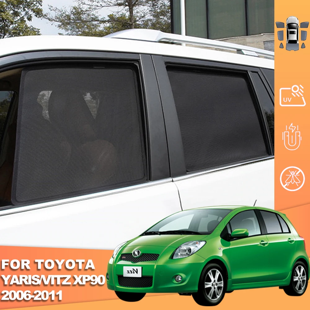 

For Toyota Yaris Vitz Hatchback XP90 2006-2011 Magnetic Car Sunshade Visor Front Windshield Curtain Rear Side Window Sun Shade