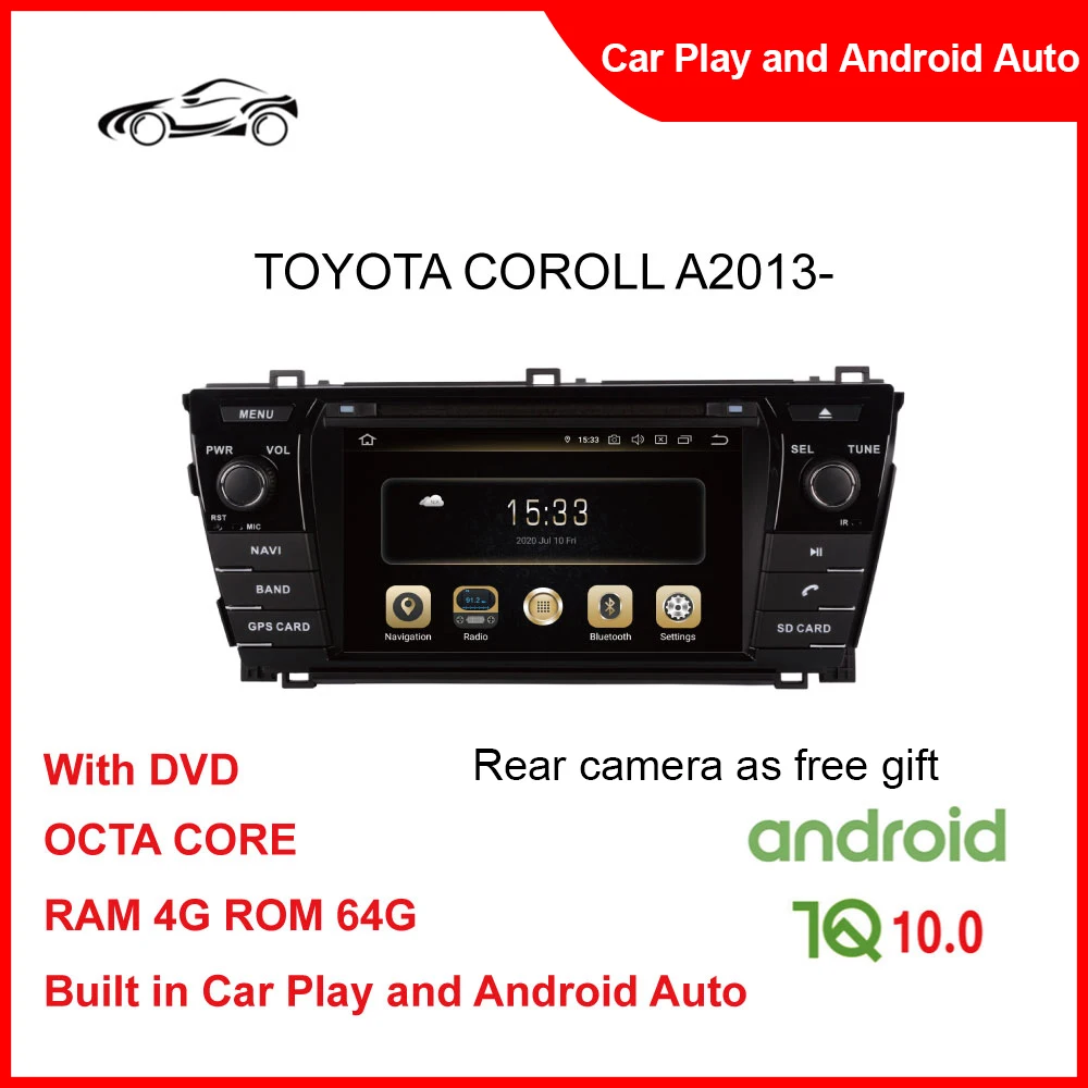 

CUSP Big Screen GPS Car 4G For TOYOTA COROLLA 2013- 7inch 4G+64G Car DVD Player Android Car Stereo Android Universal Car Play