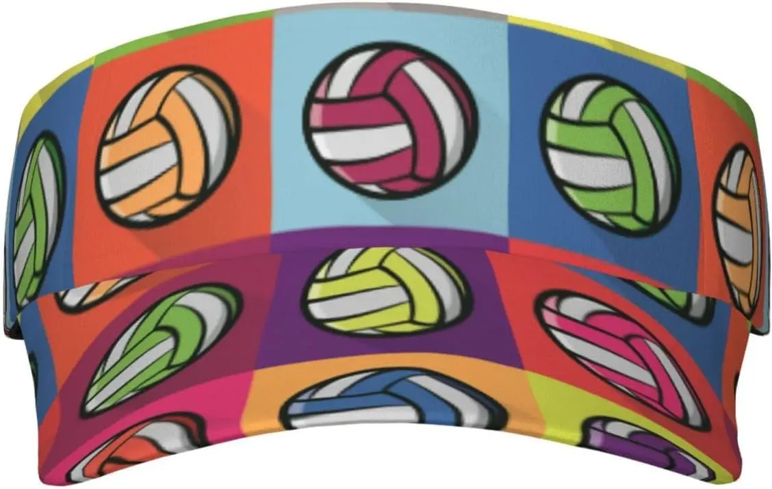 Sport Sun Visor Hat Volleyball Colorful Unisex Sun Hat Cap for Golf Tennis