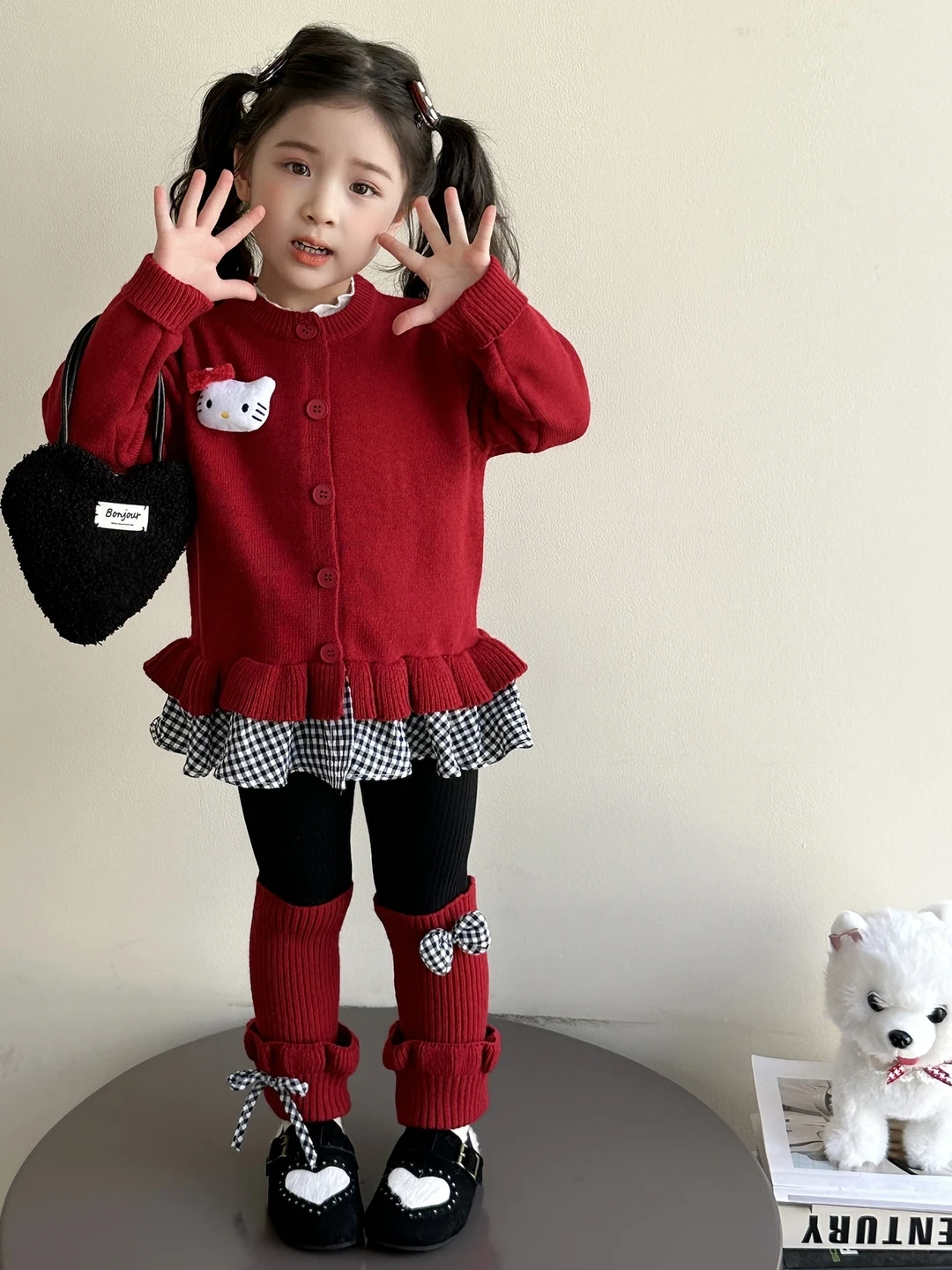 ชุดเสื้อสเวตเตอร์ลายการ์ตูนแบบสบายๆ สำหรับเด็กผู้หญิง พร้อมกางเกงขายาวระบายอากาศได้ดี ผ้าฝ้าย เหมาะสำหรับใส่ในฤดูใบไม้ร่วง