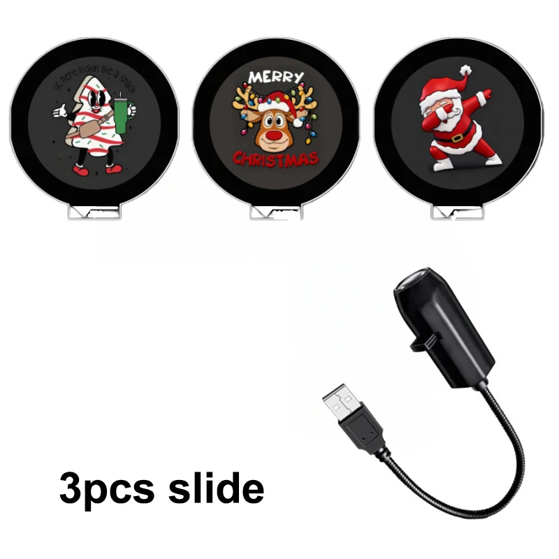 USB Direct Plug Projector Lamp Halloween Christmas Atmosphere Lights Creative LED Night Light For Bedroom Background