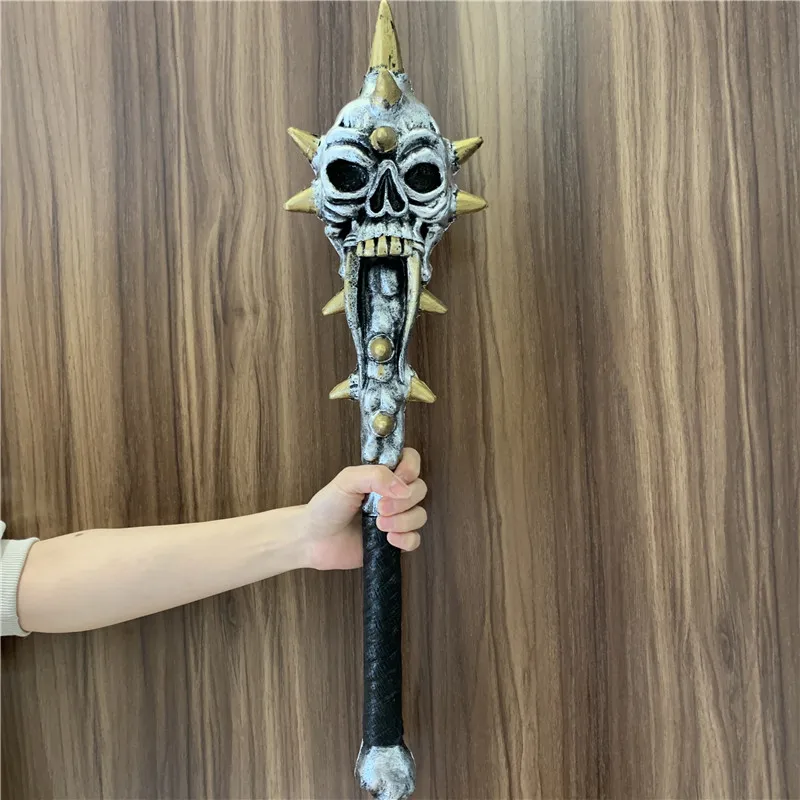 60 سنتيمتر تأثيري الرعد الصولجان الحرب الوحش التضحية المطرقة سلاح دور اللعب القراصنة شبح الصولجان بولي Toy لعبة هالوين مخيف الدعائم 1:1