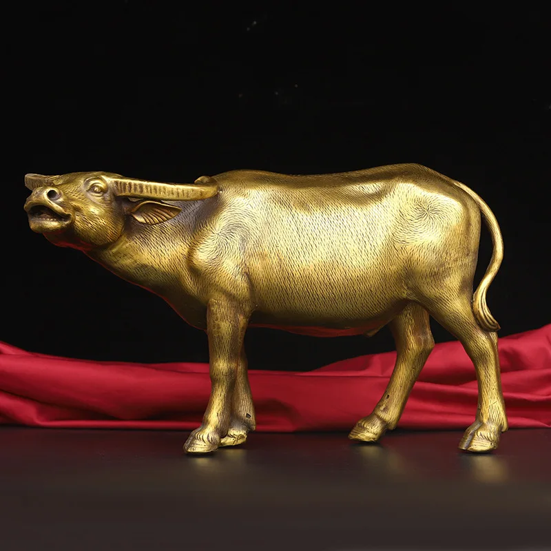 Guyunzhai Brass Buffalo Topnew Decoration Chinese Zodiac Cow Home Office Decorations Crafts