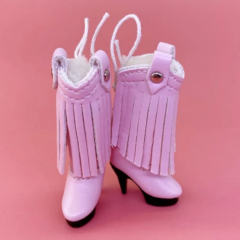 Tilda 2.5cm Mini Doll Boots for Blythe Dolls Toy,Cute High Heel Shoes for Azone Obitsu Licca Doll Accessory Cute Girls Present