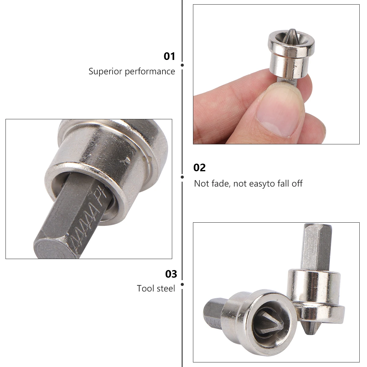 

10Pcs Ph2 Drywall Bits Locating Depth Stop for Plasterboard Screws Steel Drilling Screwdriver Bits Plasterboard Screws