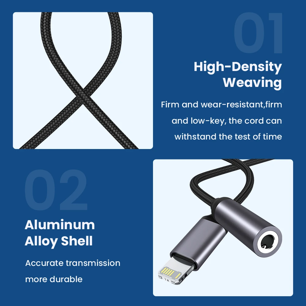 For iPhone 3.5mm Aux Adapter Cable 3.5 to Lighting Audio OTG For iPhone 14 13 12 11 Pro Max Earphone Adpter For iPhone X XS 7 8