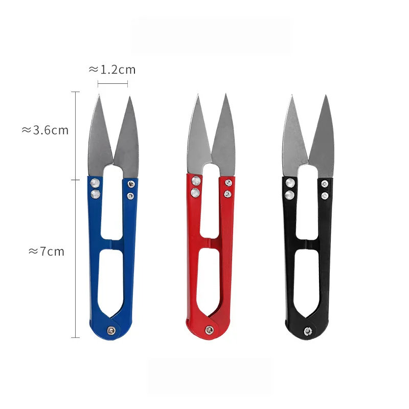 1/3/5 قطعة مقص خيط على شكل حرف U - قاطعة خياطة بمقبض بلاستيكي للغرز المتقاطعة والحرف اليدوية