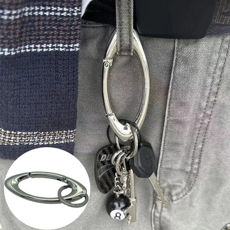 

Mountaineering Keychain Zinc Alloy Oval Multifunctional Belt Buckle ESSENTIAL ICON CARABINER BLACKOUT Mountaineering Accessories