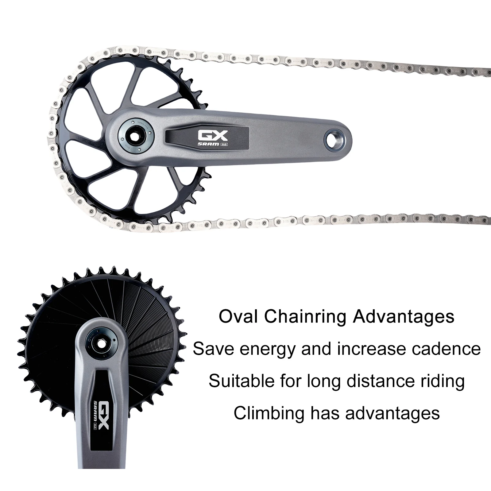 Stone 26T-40T Oval Chainring for SRAM AXS 12S