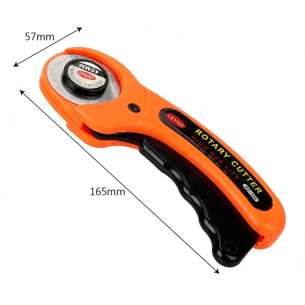 45mm Blade Sharp Cloth Cutter Round Hob Premium Quilters Sewing Cuts Fabric Leather Paper Vinyl Etc Rotary Cutter