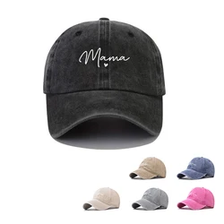 Spring Summer MAMA Embroidery Washed Cotton Baseball Caps Fashion Women Men Sport Visors Snapback Cap Breathable Outdoor Sun Hat