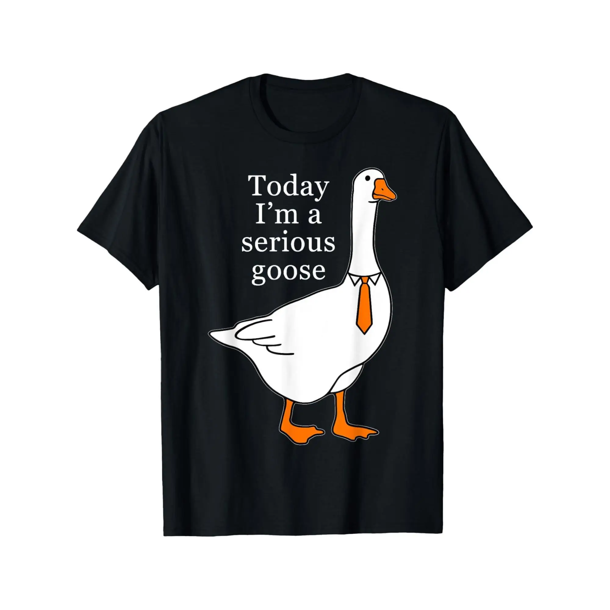 

Funny Office T-Shirt Men's Today I'm A Serious Goose Graphic Tee Humorous Work Sarcastic Slogan Top