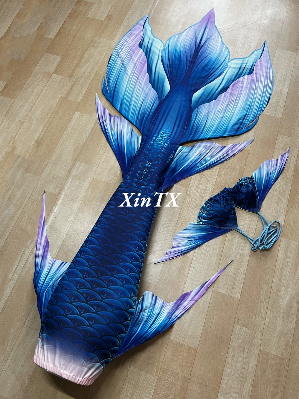 Woman Mermaid Tail Adult Swimwear Original Design Big Fish Tail Swimming Underwater Photography HD Print Tail Skins