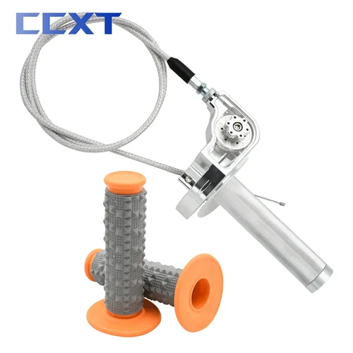 Imagen 2 del producto 22mm Universal M10 * 1,5 CNC aluminio ajustable acelerador Twist Grips manillar para motocicleta ciclomotor Scooter bicicleta ATV
