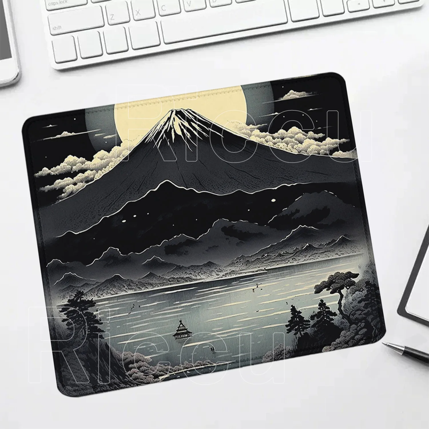 HD Printing 40X45mm Mouse Pad Mount Fuji Scenery Computer Office Game Table Mats Rubber Anti-slip Mousepads Small Size Desk Pads