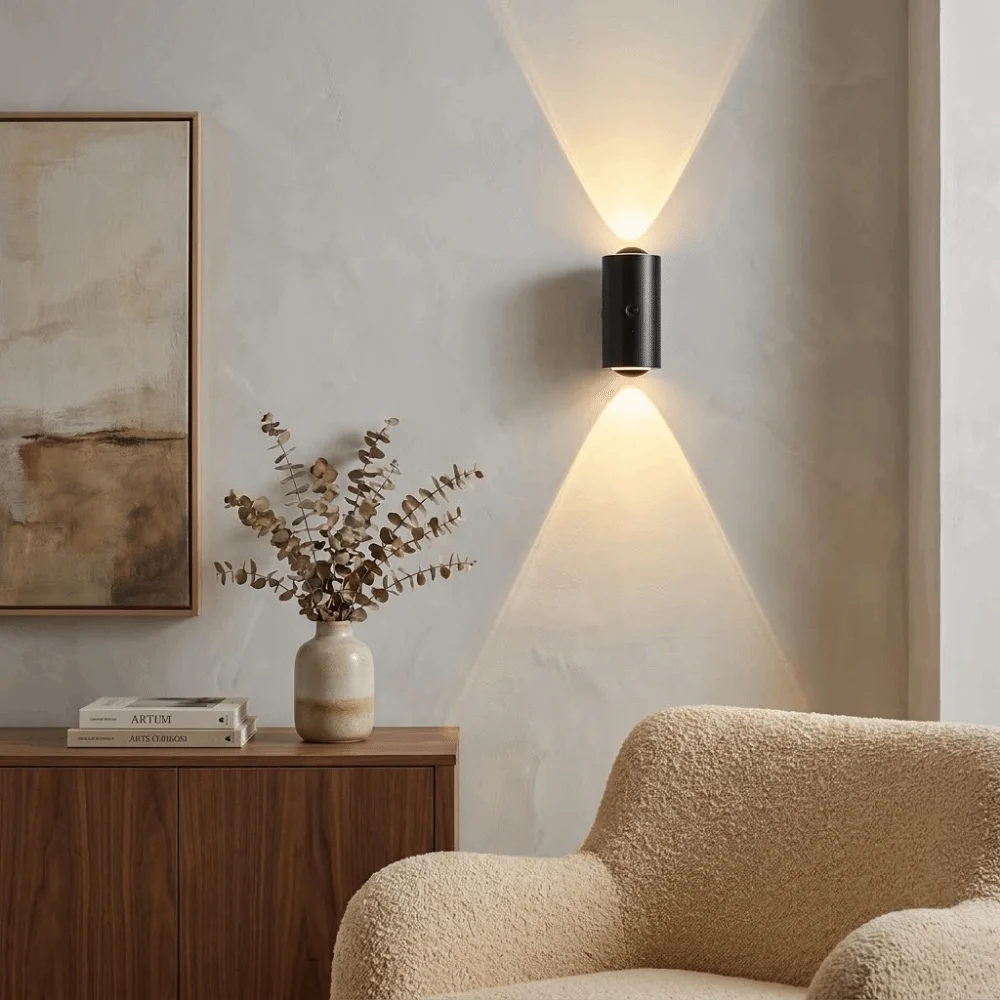 16 Colors Adjustable Motion Sensor Wall Lamp Magnetic with Remote Control Rechargeable Night Light Dual Head Design