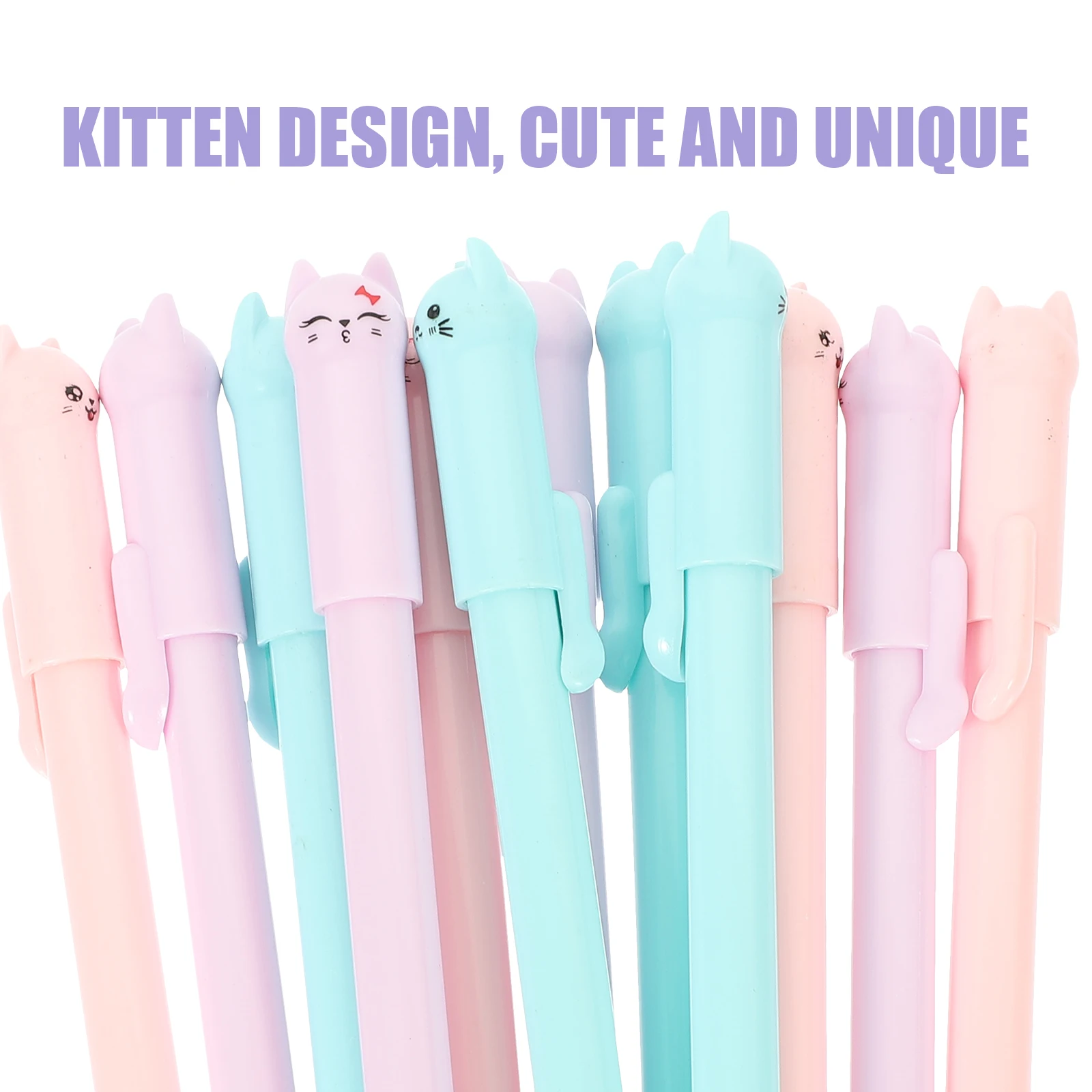 

12pcs Gel Ink Creative Cartoon Animal Design Smooth Writing Pens For Students Kids Office School Adorable Signature