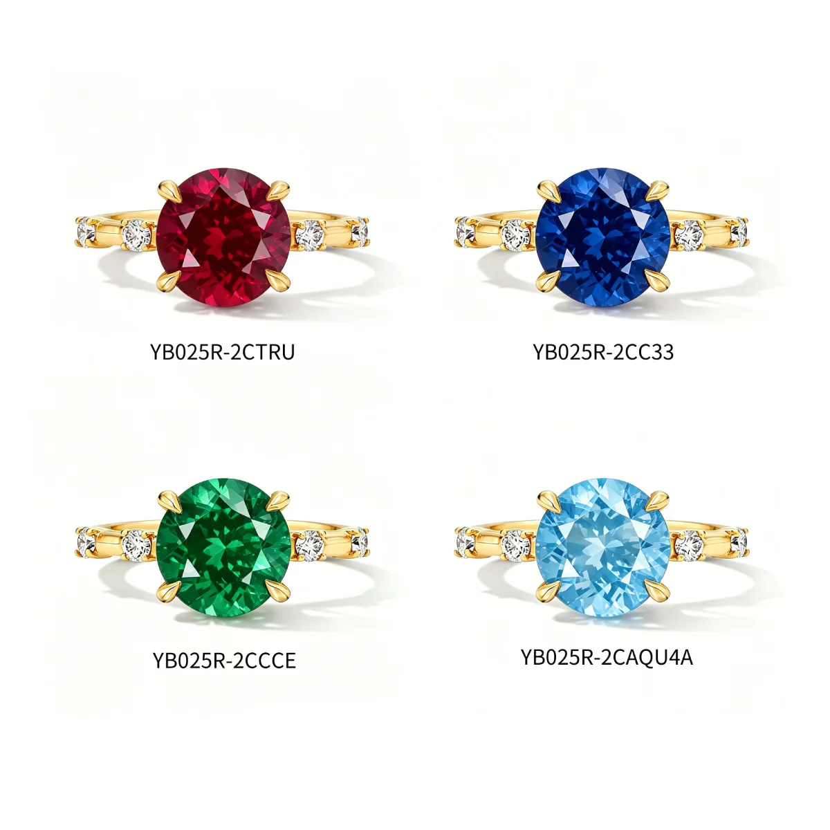 Vintage 925 Silver Plated Ruby Sapphire Emerald Rings for Women Luxury Gemstone Finger Ring Wedding Bridal Fine Jewelry Gift