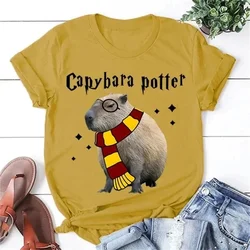 Funny Capybara Graphic T-Shirt For Men Women Cute Animal 3D Printed Tees Summer Casual Loose T Shirts O-Neck Short Sleeves Tops