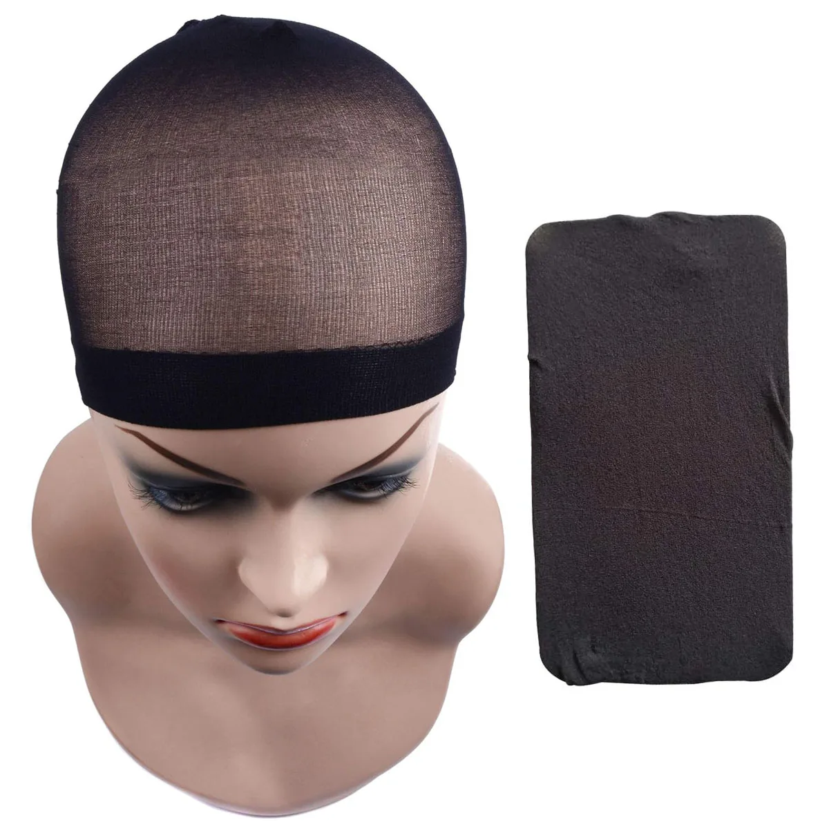 1Pack Women Nylon Wig Making Cap Mesh Stocking Wig Caps Invisible Hair Nets For Hair Wigs Black Brown Salon Hairnet Wig Caps