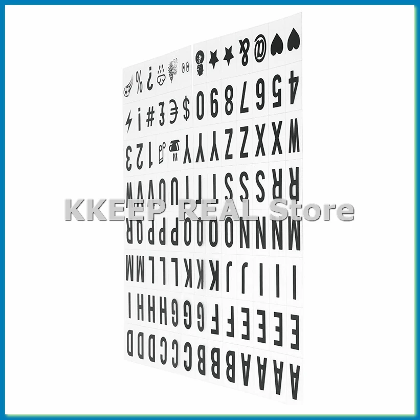104pcs Cinematic Lightbox Replacement Letters & Numbers Signs black for A4 Light Up Letter Box-ABHG