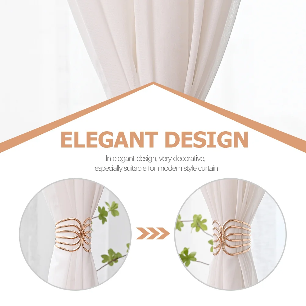 

Metal Gold Tiebacks Alloy Decorative Curtain Straps For Living Room Bedroom Home Decor Curtain Accessories