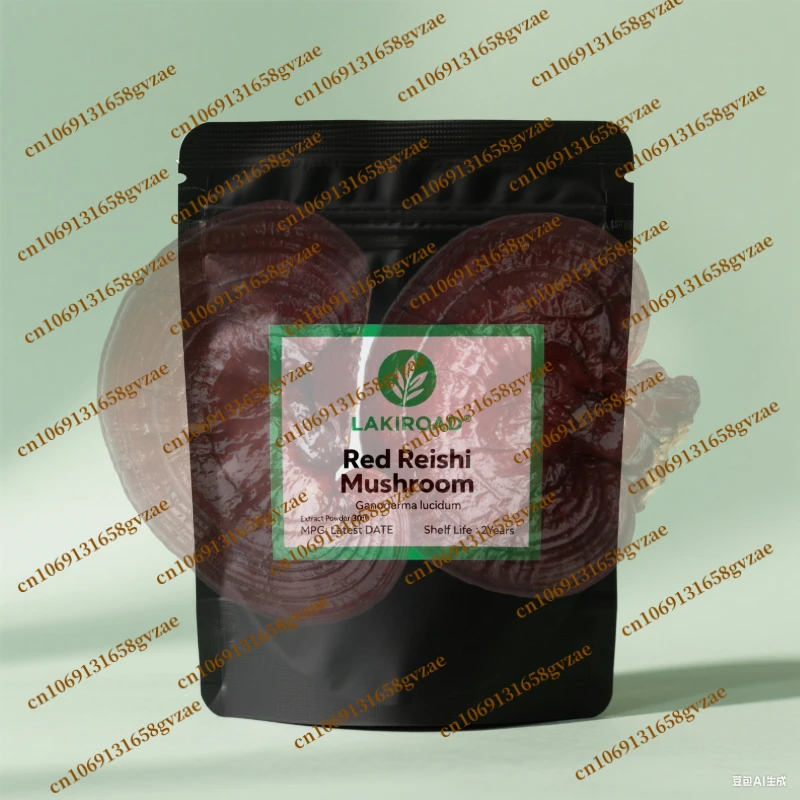 Bolsa de papel de aluminio personalizada para polvo de extracto de Ganoderma Lucidum 30:1 para entrega rápida en Global Red Reishi P.E. Distribuidores