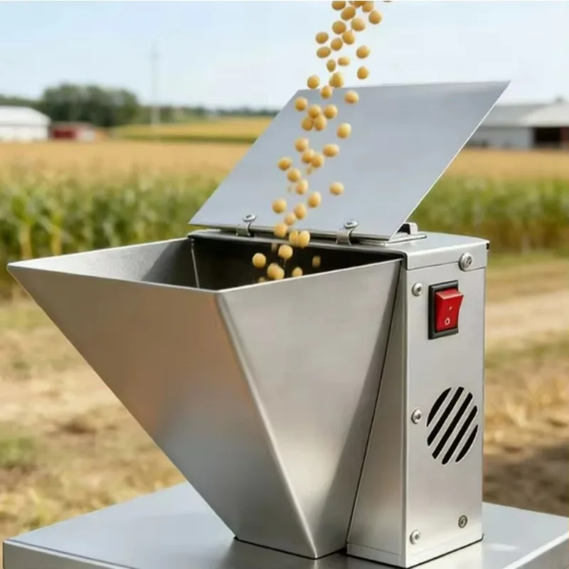 Commercial Grain Powder Grinding Machine Large Capacity Feeding Hopper Adjustable Fineness Stainless Steel Cereal Mill