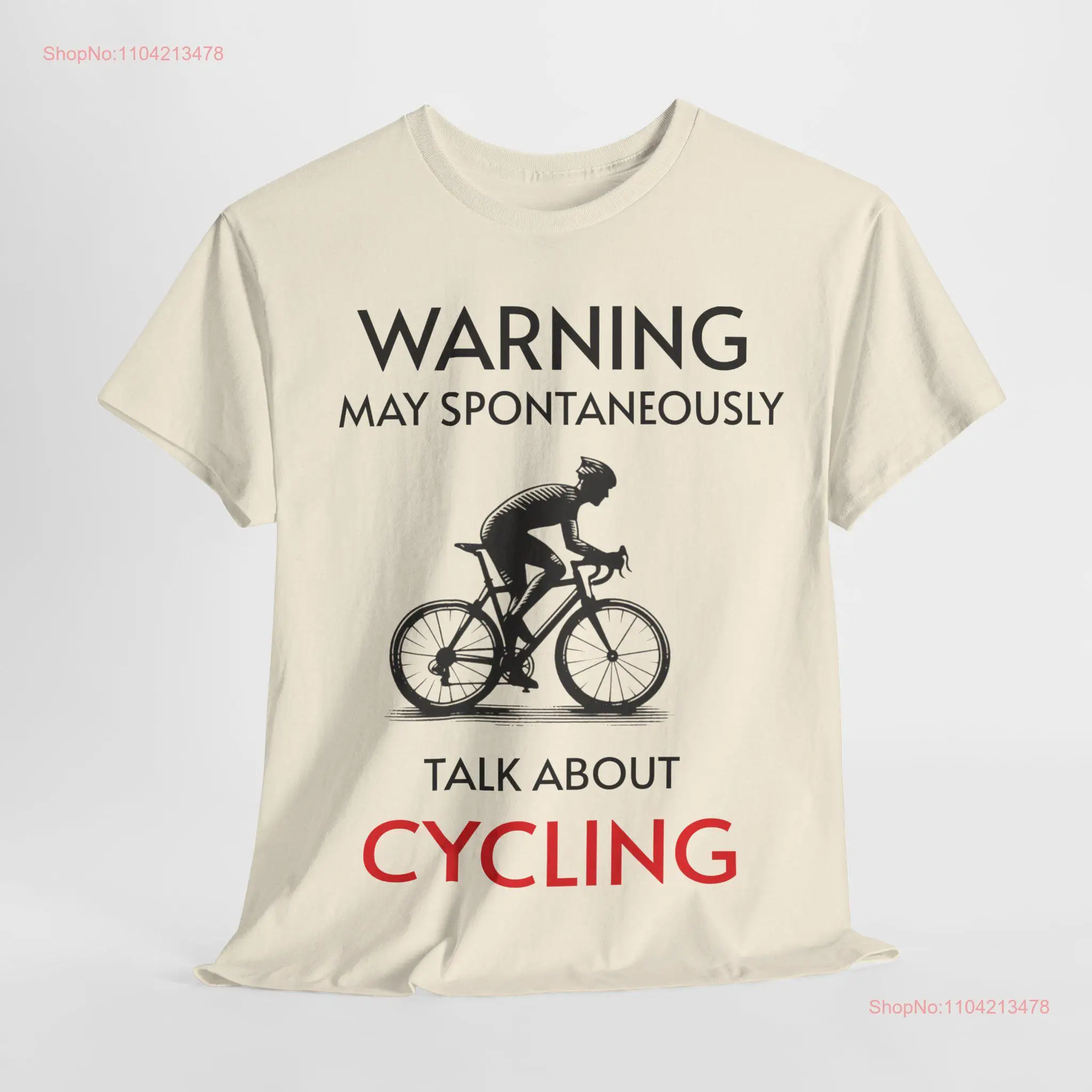 Warning May Spontaneously Talk About Cycling T Shirt Adult Hobbies Bikes Pedal Fitness long or short sleeves