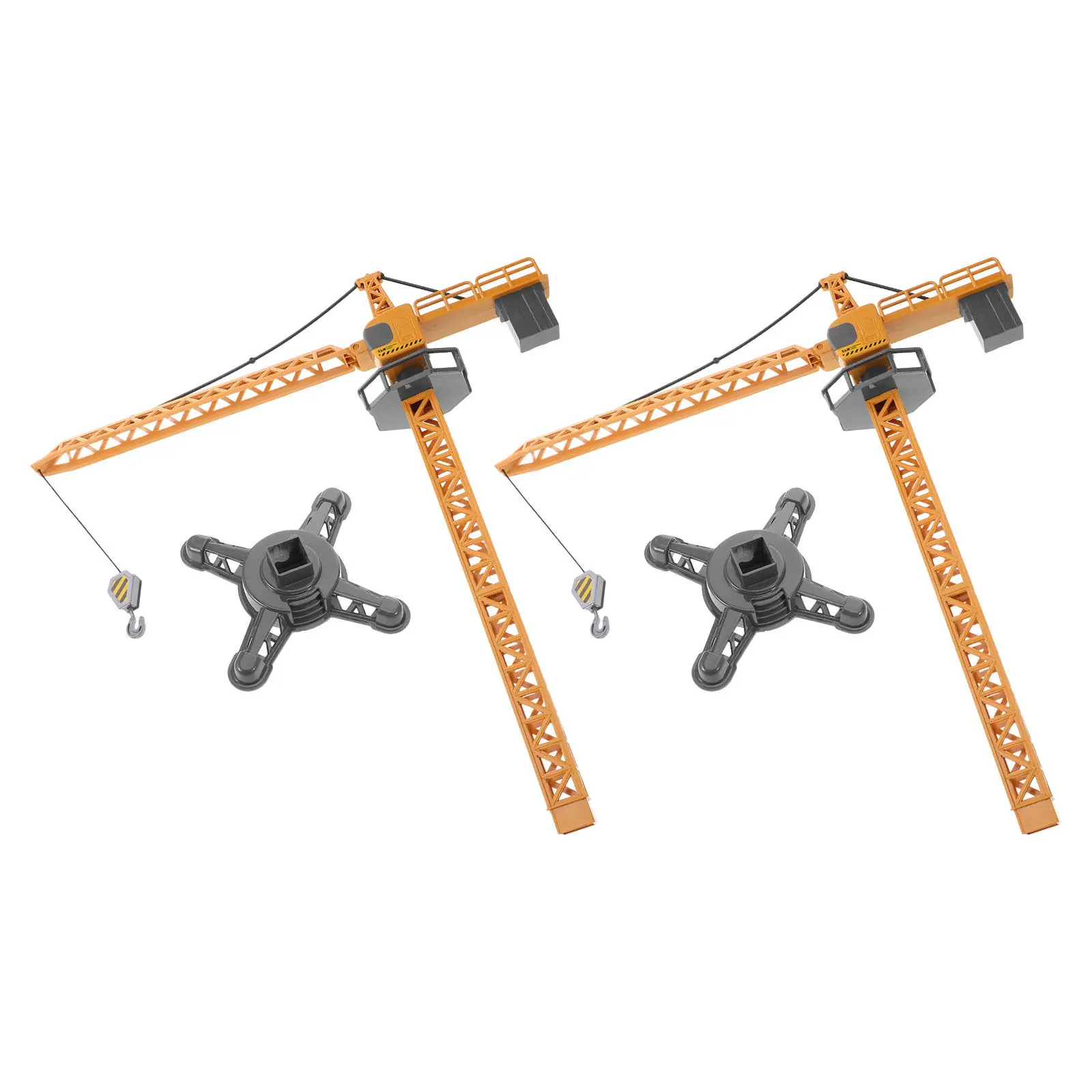 

2Pcs Realistic Tower Crane Construction Vehicle Manual Lifting Educational Engineering Play for Kids Early Learning Fun
