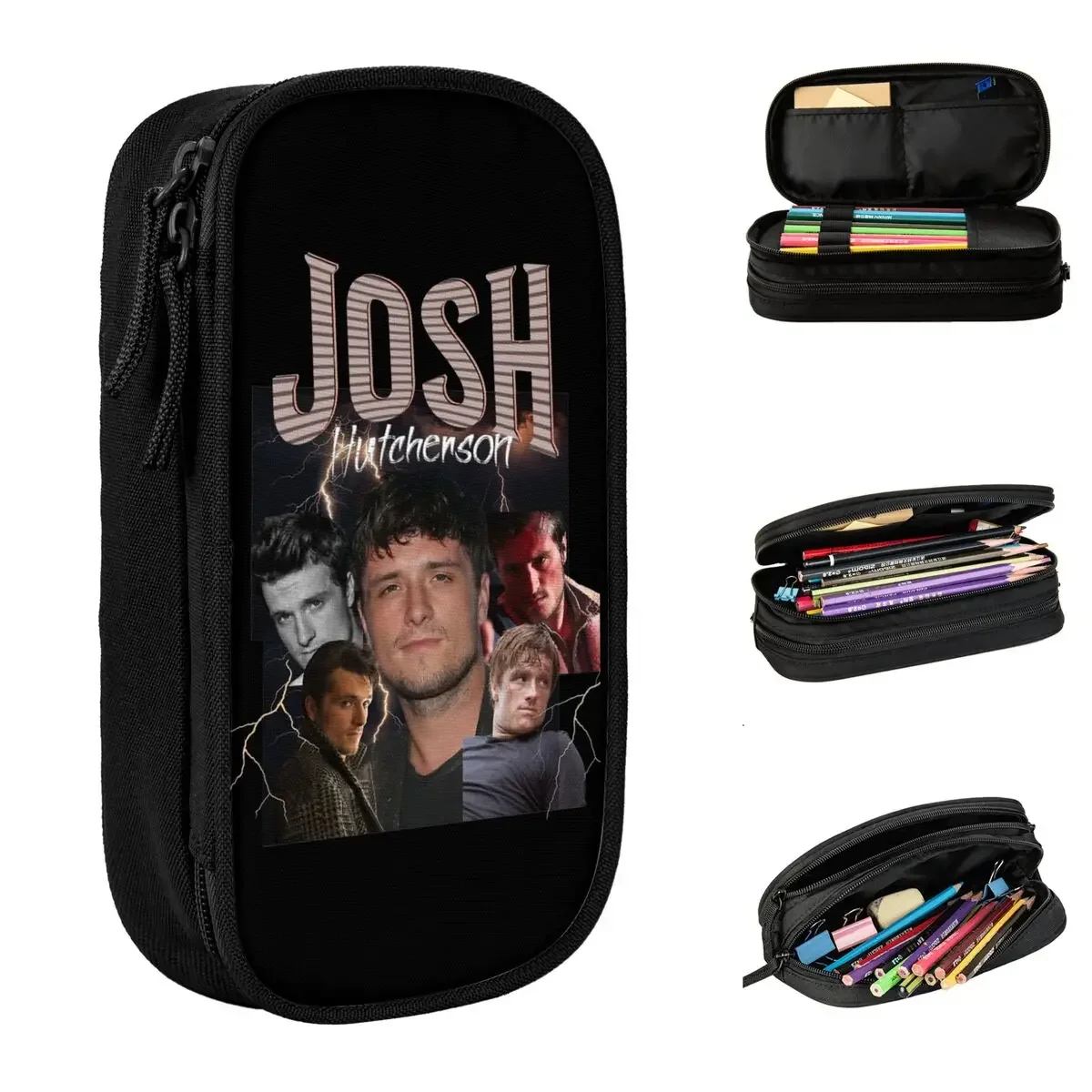 Lovely Josh Hutcherson Art Pencil Cases Pencilcases Pen Box Kids Big Capacity Bag School Supplies Zipper Stationery